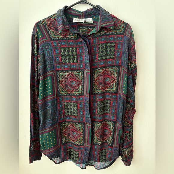 Colorful Patterned Button-Up Shirt - Picture 1 of 3